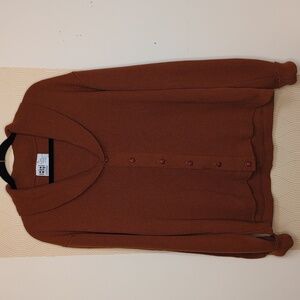 BR Westerns Women's Vintage Virgin Orlon Wool Sweater Burnt Orange Size XL